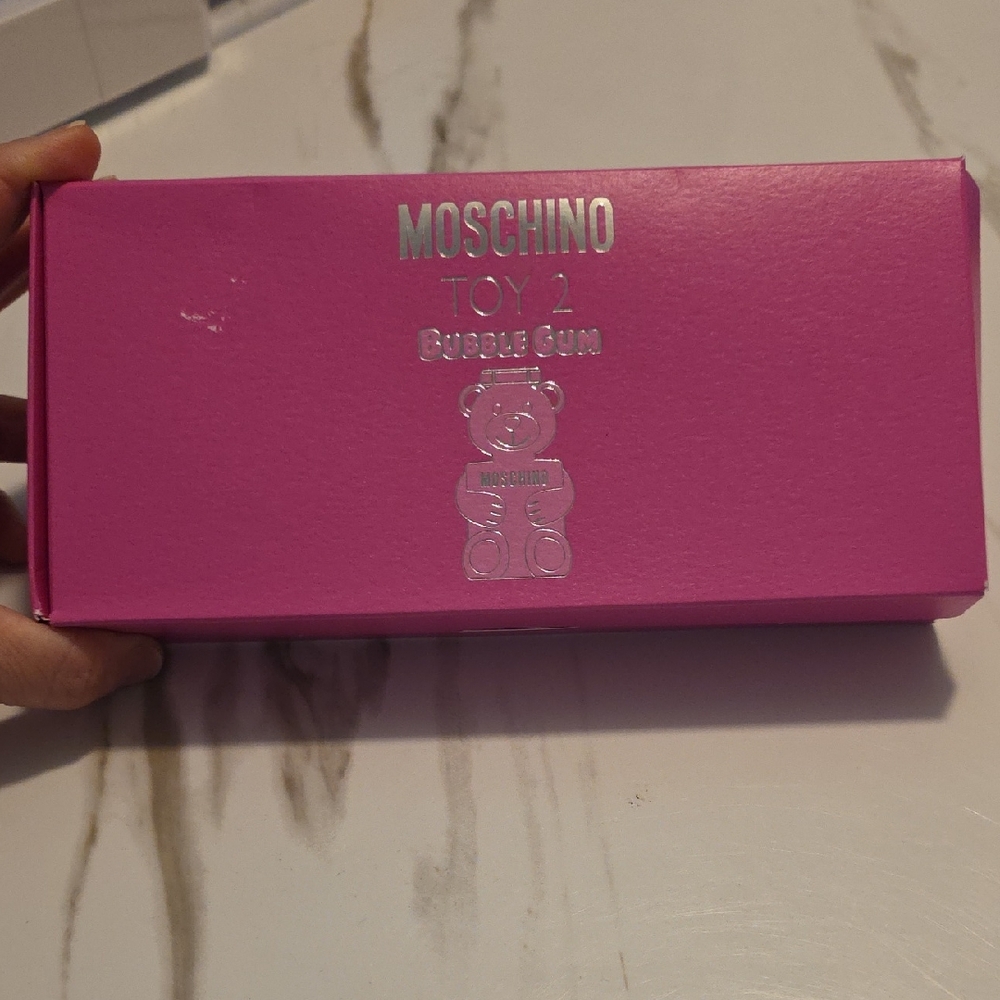 NIB- Moschino Toy 2 Bubble Gum Pink Box with Silver Accents
